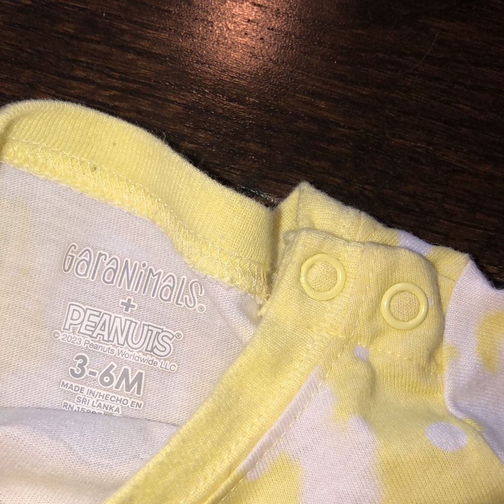 Peanuts Cruise Crew tie die one piece 3-6 months - Picture 2 of 3